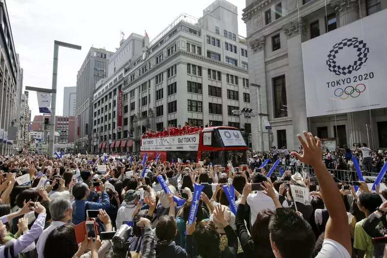 Japanese medalists of 2016 Rio Olympic Games and Paralympic Games on parade in Tokyo