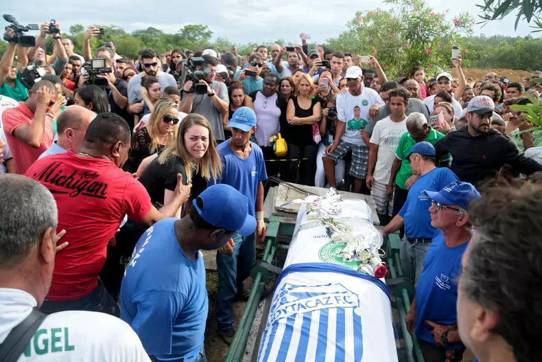 Funeral of Chapecoense player Bruno Rangel