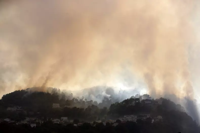 Southern France forest fire