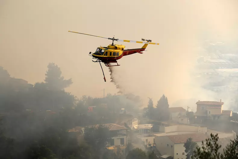 Wildfires destroy land in Southern France