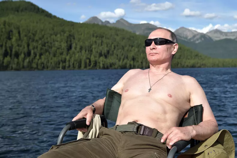 Russian President Vladimir Putin on vacation in Republic of Tyva