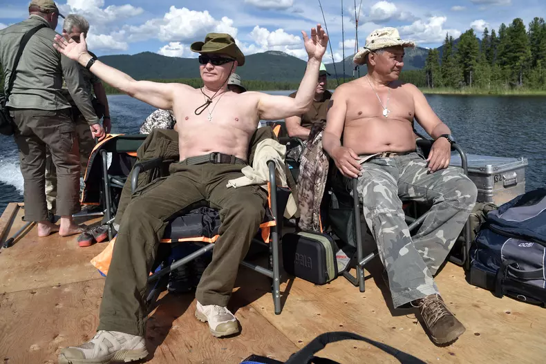 Russian President Vladimir Putin on vacation in Republic of Tyva