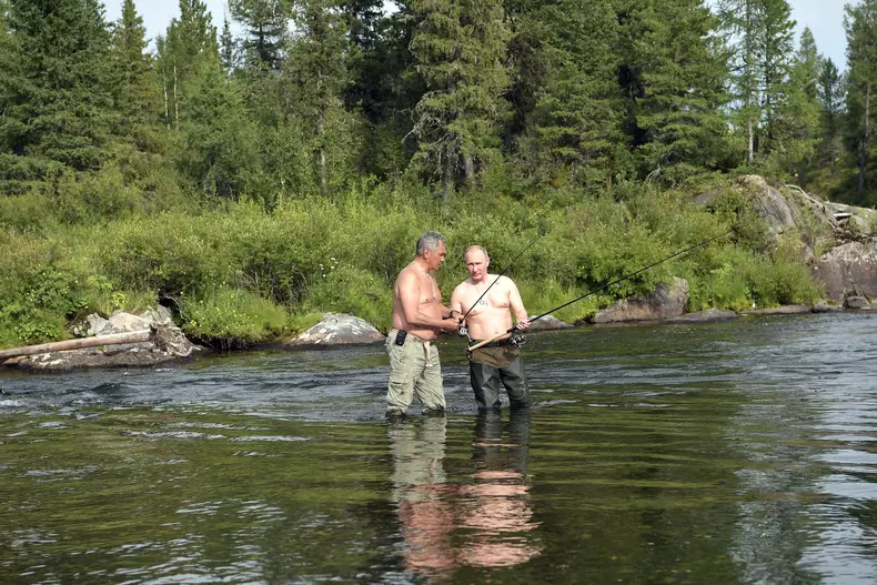 Russian President Vladimir Putin on vacation in Republic of Tyva