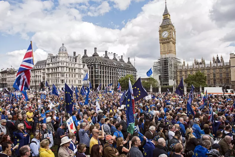 protest față de Brexit în Londra