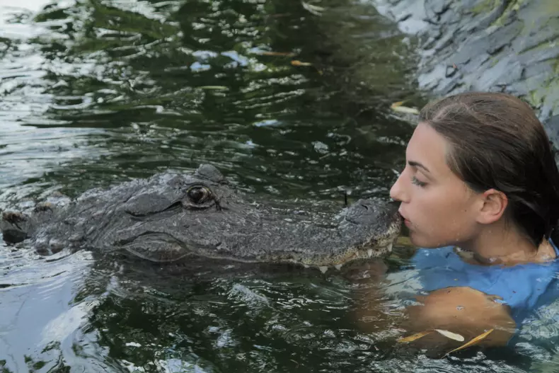 Gabby Scampone, îmblănzitoarea de aligatori din Florida