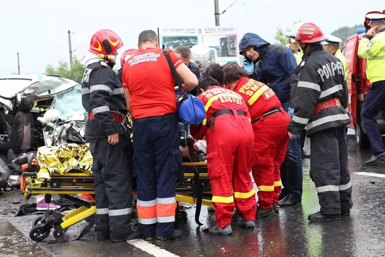 Accident grav în Sâncrăieni, Harghita, (4)