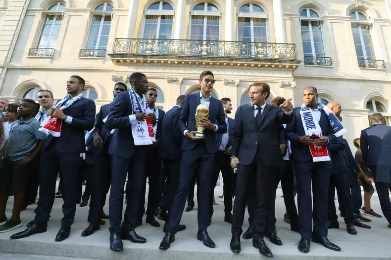 French team back to France after winning FIFA World Cup 2018