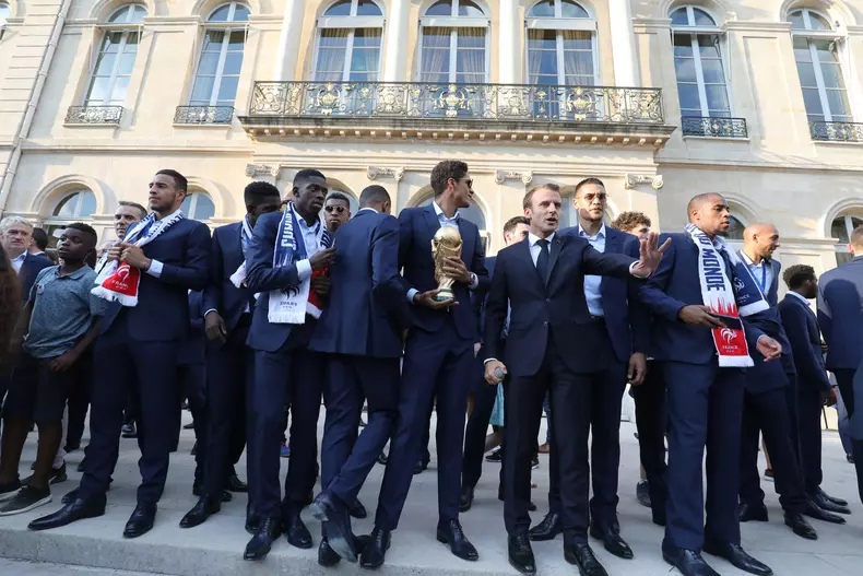 French team back to France after winning FIFA World Cup 2018