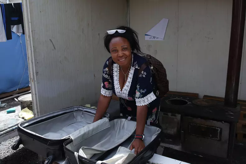 Refugees in the hotspot of Moria, Lesvos island