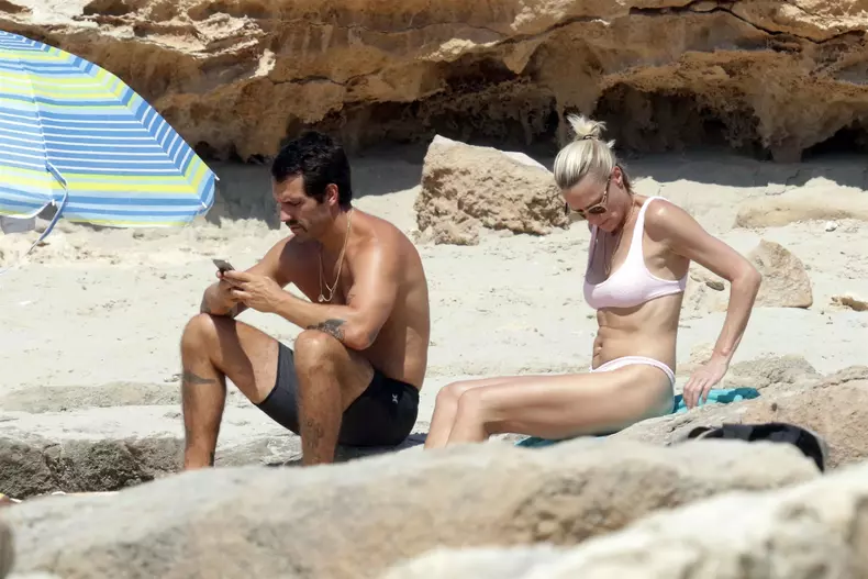 *EXCLUSIVE* Robin Wright and Clement Giraudet show PDA on holiday in Formentera