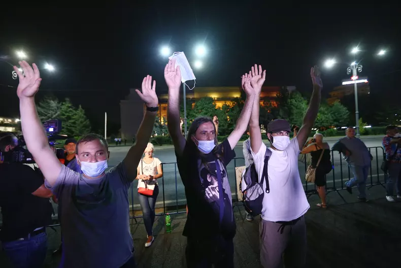 protest Piata Victoriei, 17 august