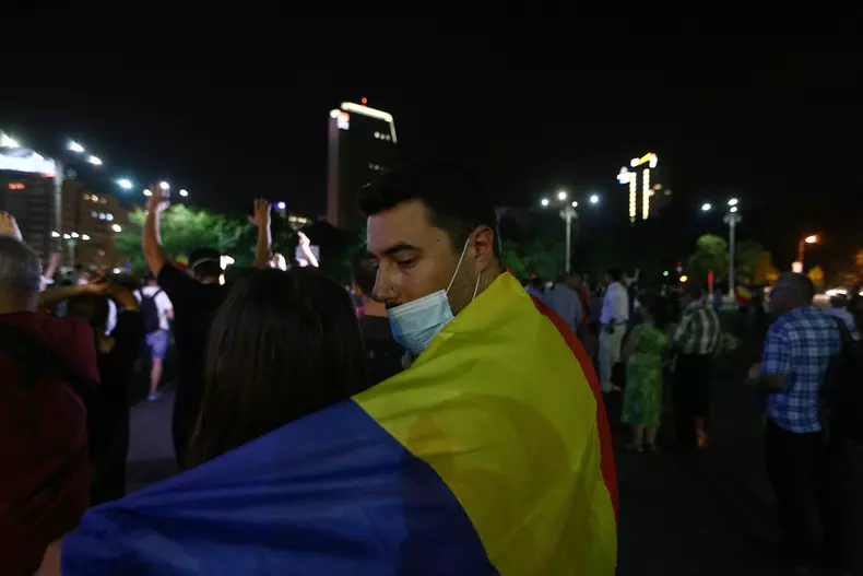 protest Piata Victoriei, 17 august