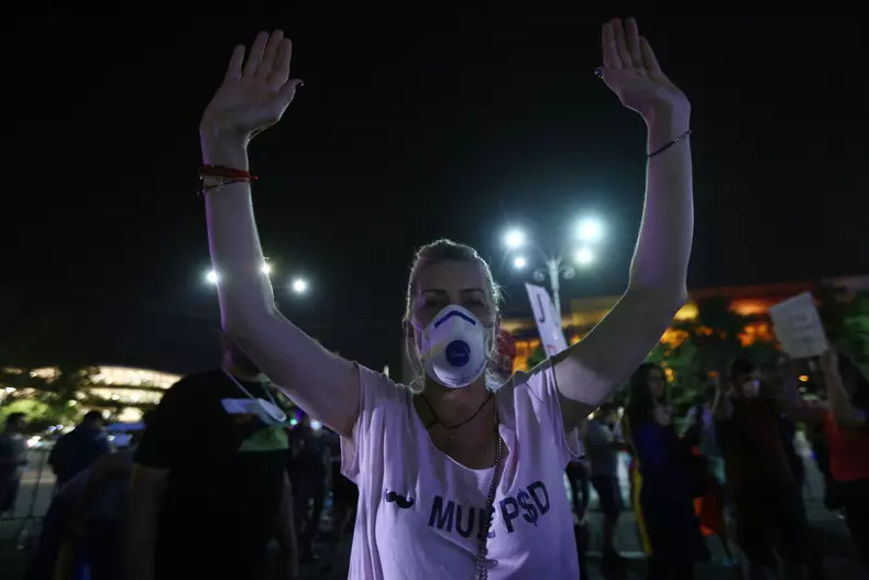 protest Piata Victoriei, 17 august