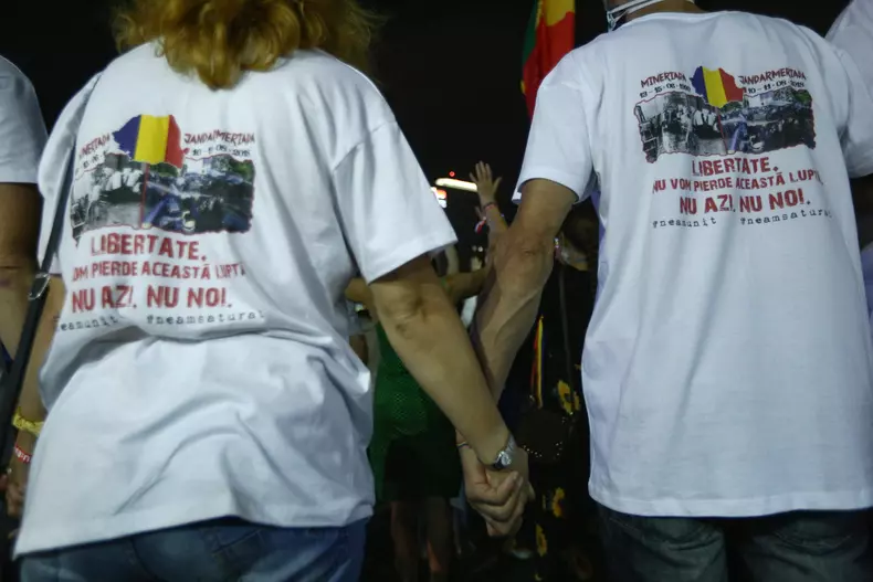 protest Piata Victoriei, 17 august