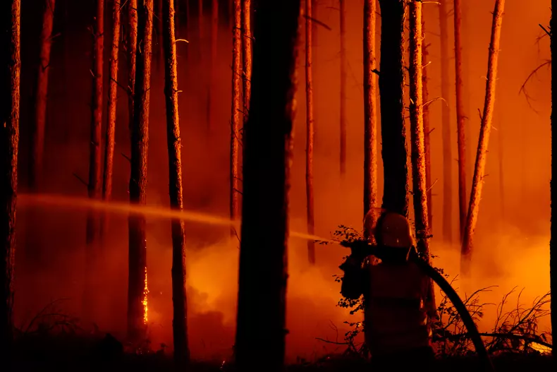 Forest fire leads to evacuation of villages in East Germany