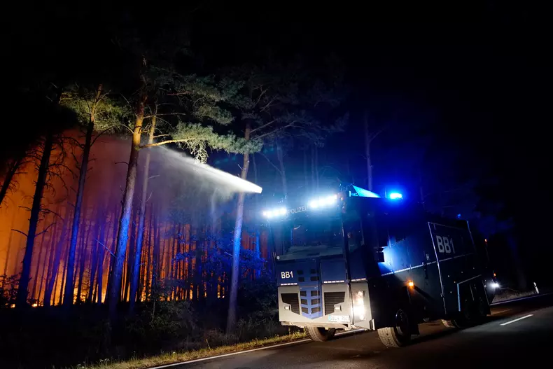 Forest fire leads to evacuation of villages in East Germany