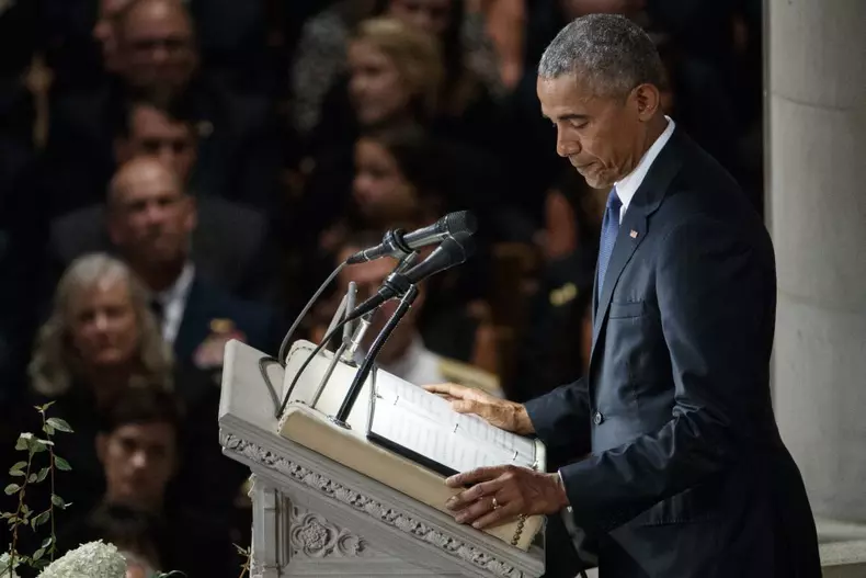 Memorial sevice for Senator John McCain at the Washington National Cathedral