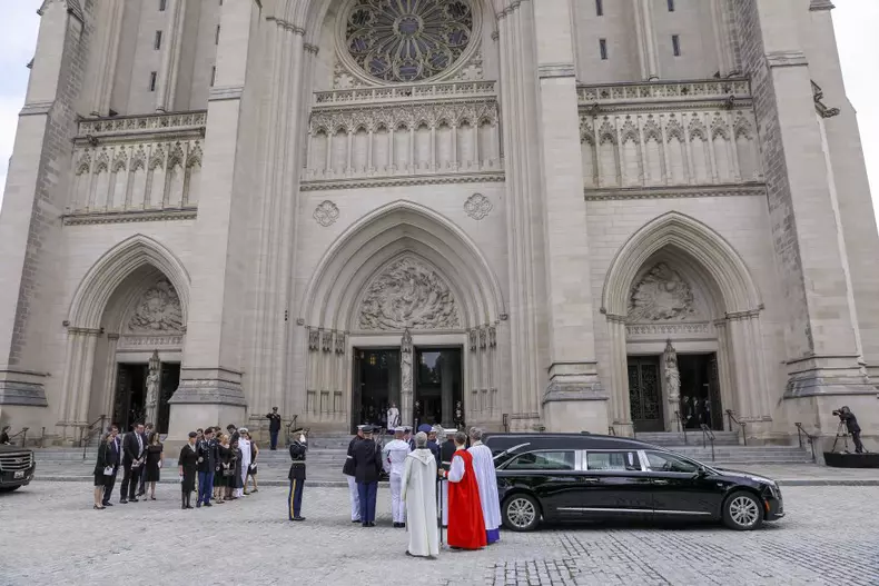 Memorial sevice for Senator John McCain at the Washington National Cathedral