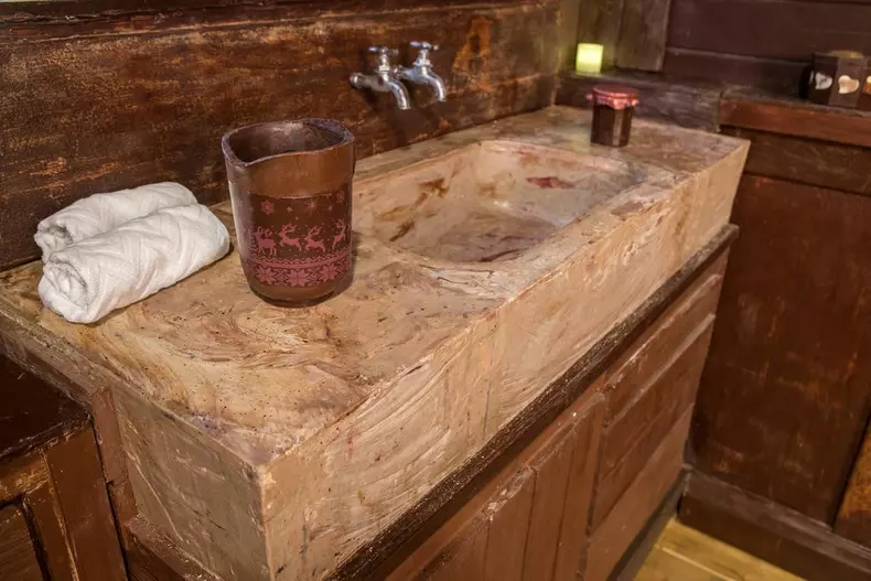 Inside the ¬50-a-night French cottage made entirely of chocolate& with edible furniture, duck pond and flowerbed