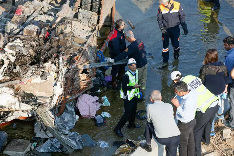 Migrant bus accident in Turkey