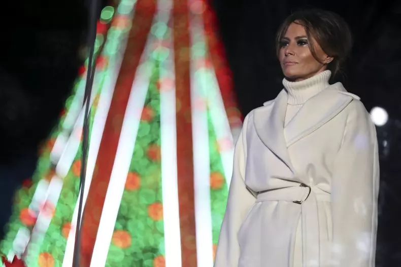 Donald și Melania Trump au aprins luminile bradului de Crăciun de la Casa Albă