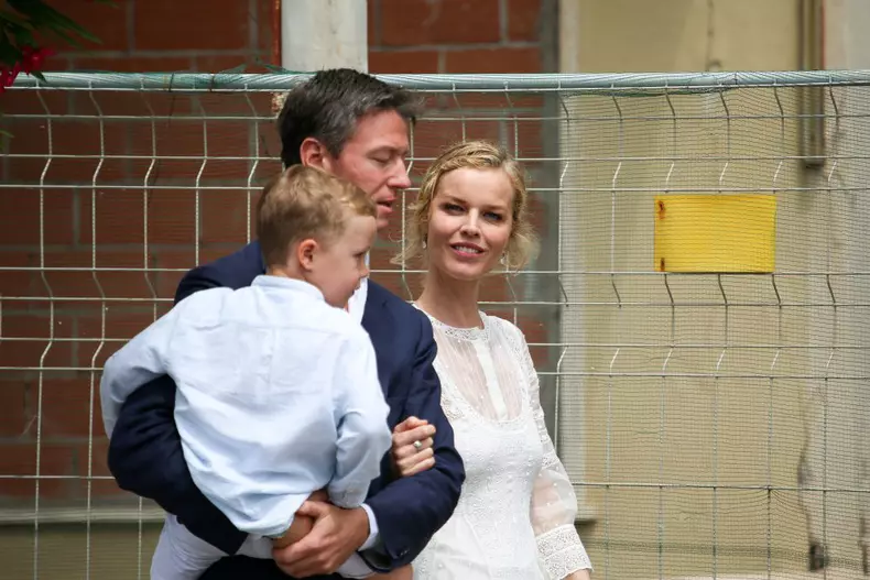 EXCLUSIVE: Iconic model Eva Herzigova was christened at the same time when her son George was given First Communion