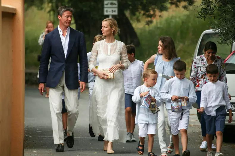 EXCLUSIVE: Iconic model Eva Herzigova was christened at the same time when her son George was given First Communion