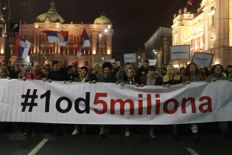 Anti-government protest in Serbia