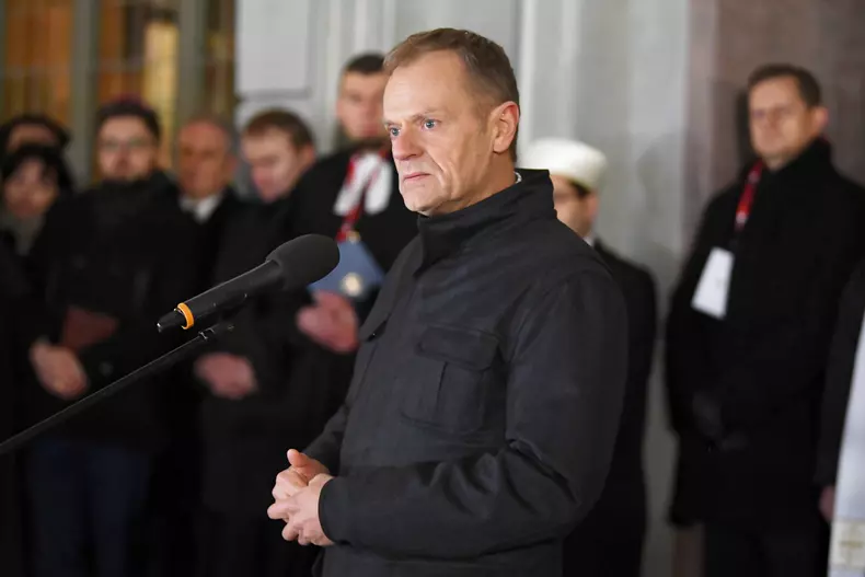 Donald Tusk attends anti violence manifestation after Mayor of Gdansk Pawel Adamowicz died