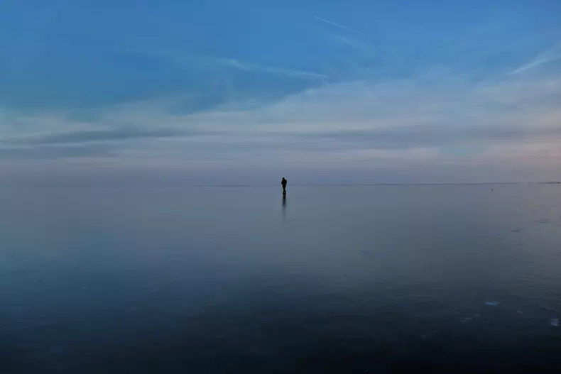 Un lipovean la pas pe lacul Razim