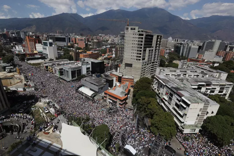 Opposition protest against Venezuelan president Maduro