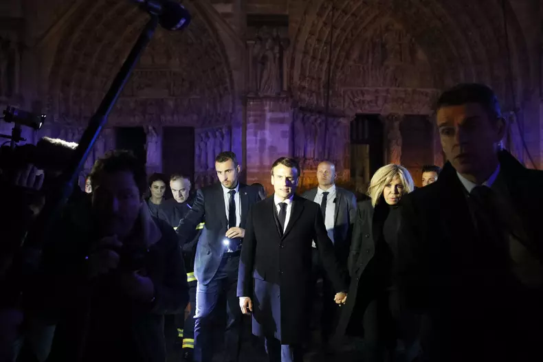 Cathedral of Notre-Dame of Paris on fire