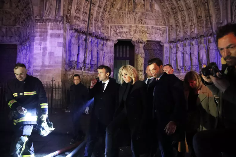 Cathedral of Notre-Dame of Paris on fire