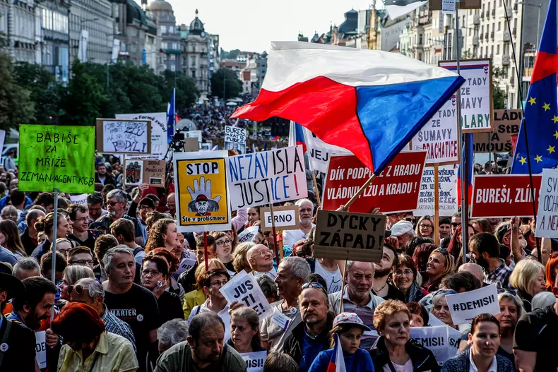 Czech protest against Prime Minister Babis and new Minister of Justice