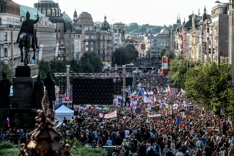 Czech protest against Prime Minister Babis and new Minister of Justice