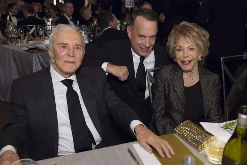 În 2012, la petrecerea de după decernarea Premiilor Oscar, cu sotia și cu Tom Hanks