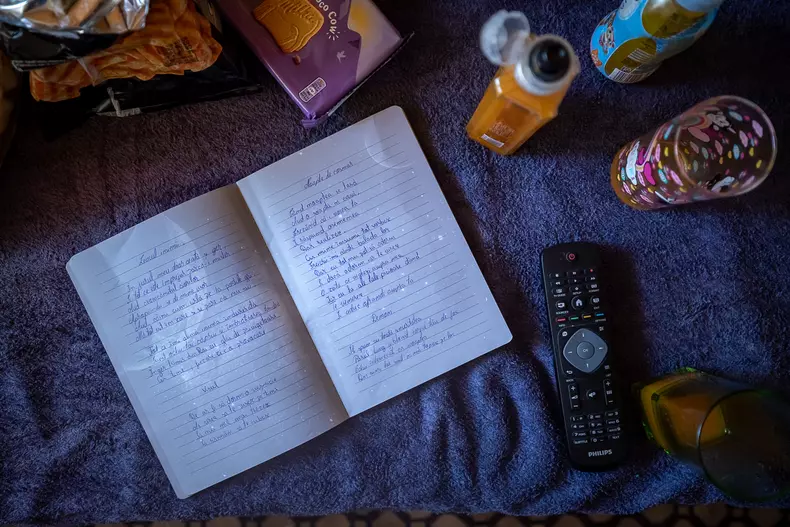 “În jurul meu doar ceață și ger/ Și tot ce este împrejur parcă-i mister./ Aud croncănitul ciorilor,/ Apropiindu-se de mine ușor.” - primele patru versuri dintr-o poezie scrisă de Mihai.