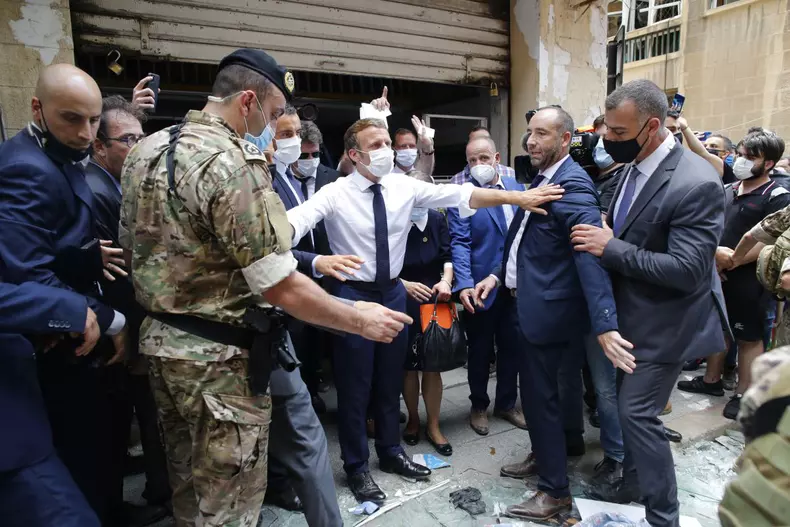 macron beirut epa