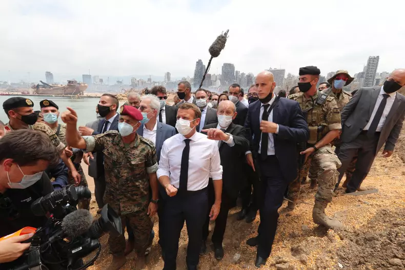 macron beirut epa