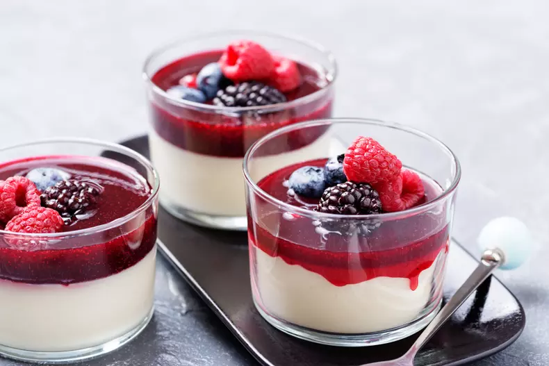Panna cotta cu lapte de soia