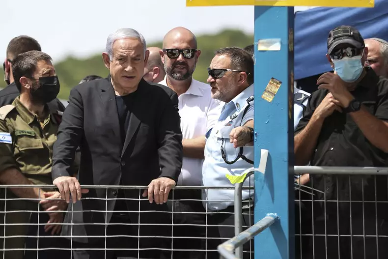 Israeli Prime Minister Benjamin Netanyahu visits Mount Meron
