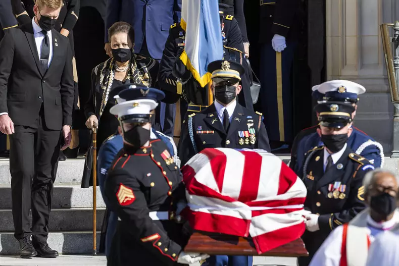 Colin Powell funeral at the Washington National Cathedral in Washington, DC