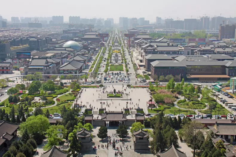 City of Xi'an, China. View from above, panorama
