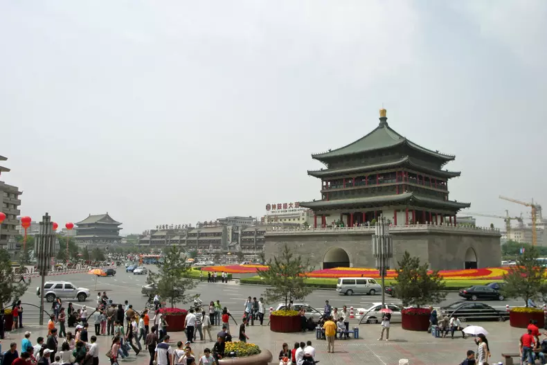 Xian bell tower in Xian, China