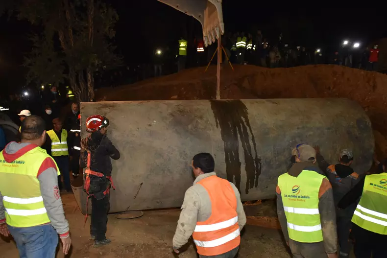 Rescue operations for child who fell into a well