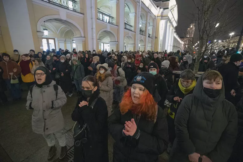People protest against Russian special military operation in Ukraine