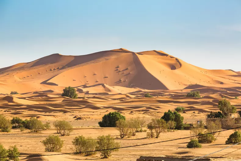 Sand,Dunes,Of,The,Sahara,Desert,Near,Merzougha,In,Morocco