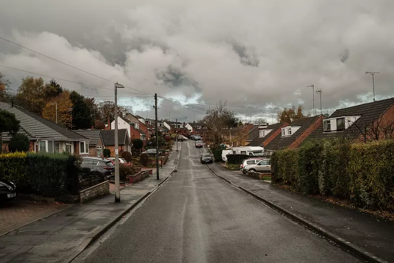Cartierul în care locuiește familia Frandeș, Rugby, UK