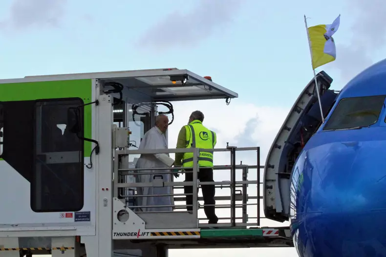 Pope Francis departs for a two-day trip to Malta