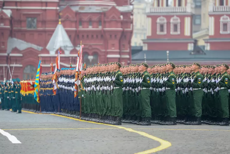 RUSSIA MOSCOW RED SQUARE VICTORY DAY MILITARY PARADE